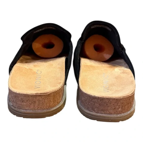 Vionic Georgie Chain Detail Mules Black Suede Women’s Size 8.5 - Picture 2 of 8